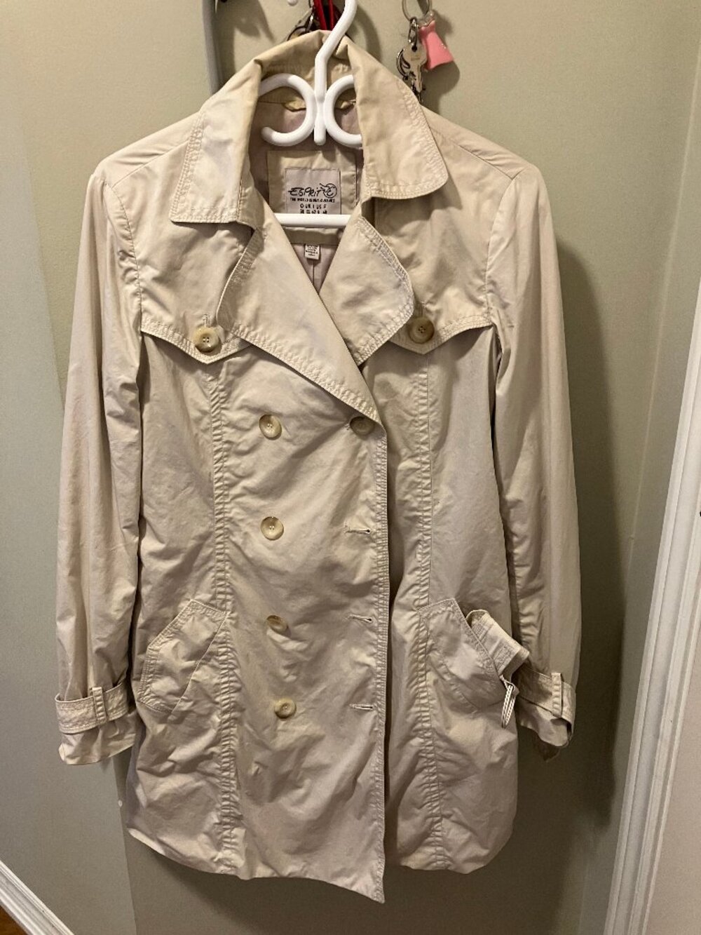Esprit beige trench coat with belt